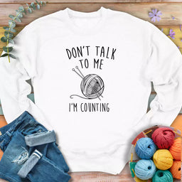 dont talk sweatshirt white