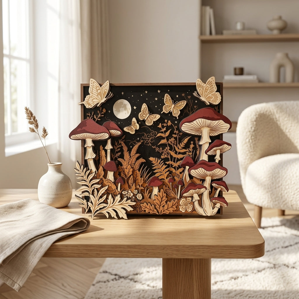 enchanted mushroom wall art lifestyle