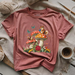 enchanted yarn forest t shirt heather mauve