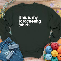 everyday crocheting forest green