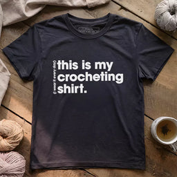 everyday crocheting t shirt dark grey heather