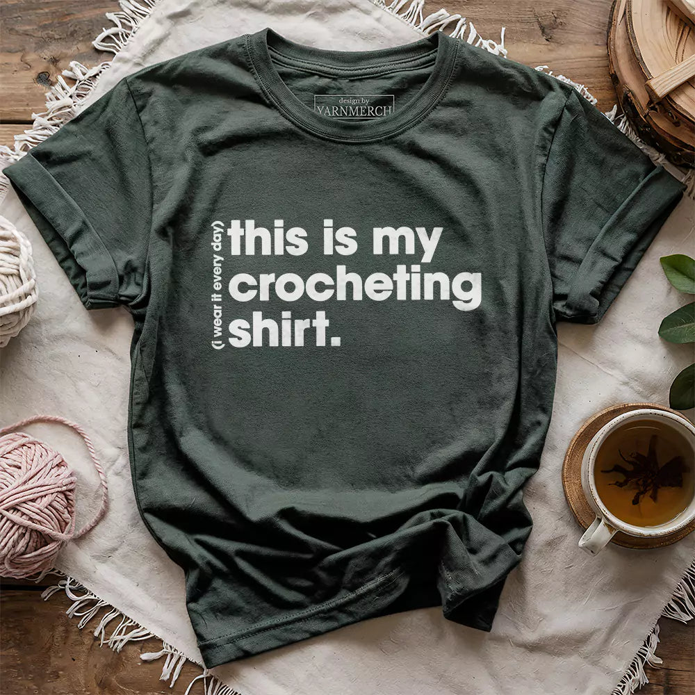 everyday crocheting t shirt forest