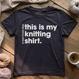 everyday knitting t shirt dark grey heather