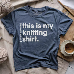 everyday knitting t shirt heather navy