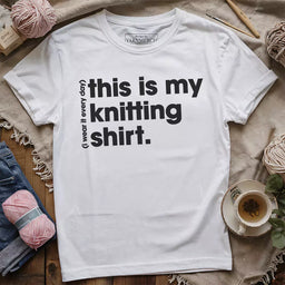 everyday knitting t shirt white