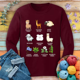 flora fauna fiber maroon