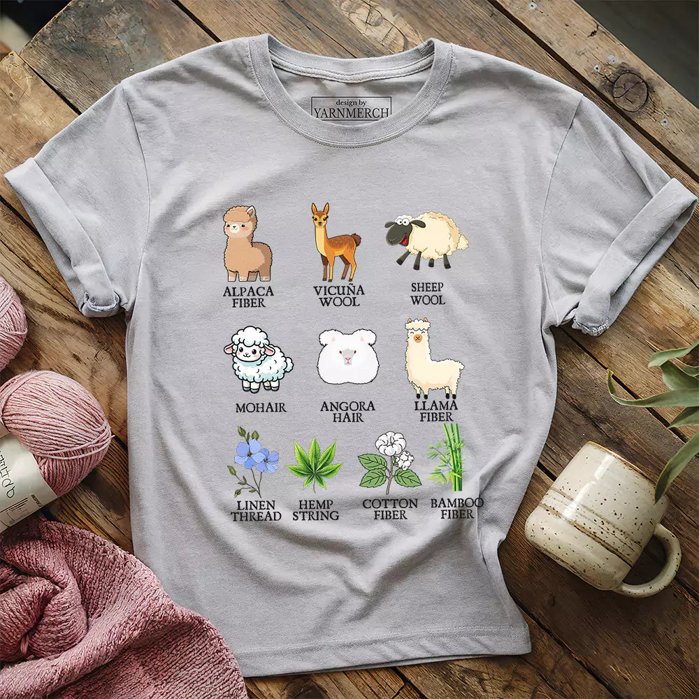 flora fauna fiber t shirt athletic heather