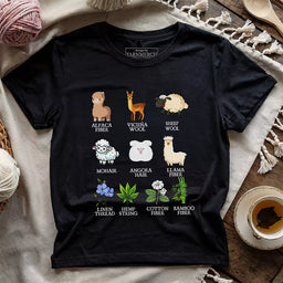 flora fauna fiber t shirt black