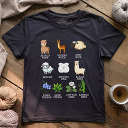flora fauna fiber t shirt dark grey heather