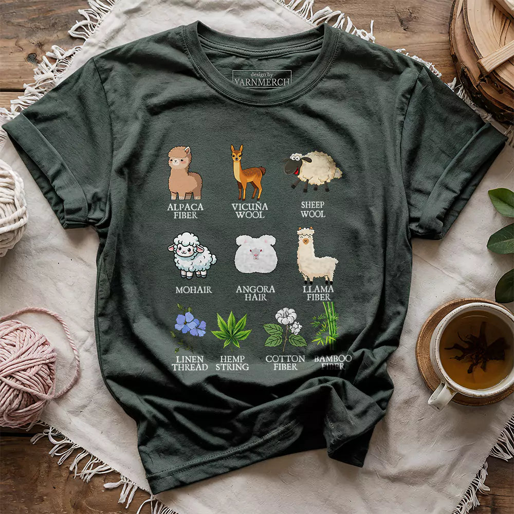 flora fauna fiber t shirt forest
