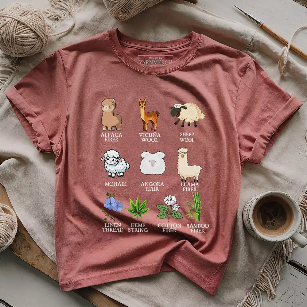 flora fauna fiber t shirt heather mauve