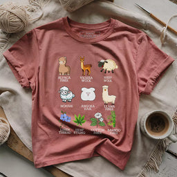 flora fauna fiber t shirt heather mauve