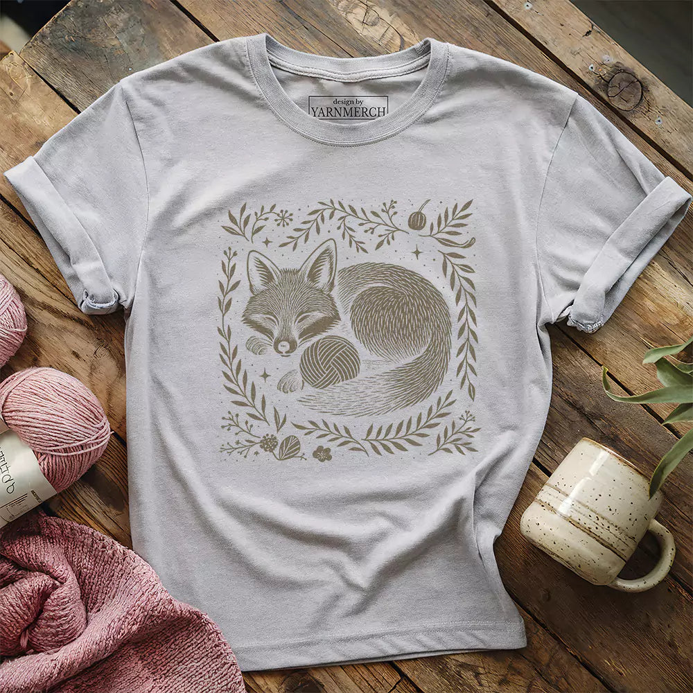fox yarn t shirt athletic heather