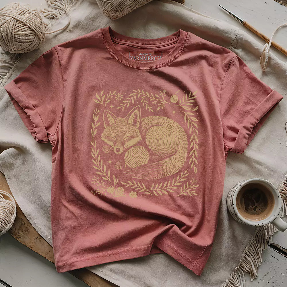 fox yarn t shirt heather mauve