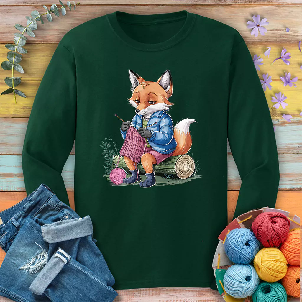 foxtastic knit forest green