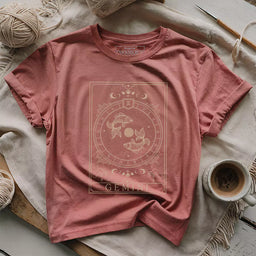 gemini yarn tarot t shirt heather mauve