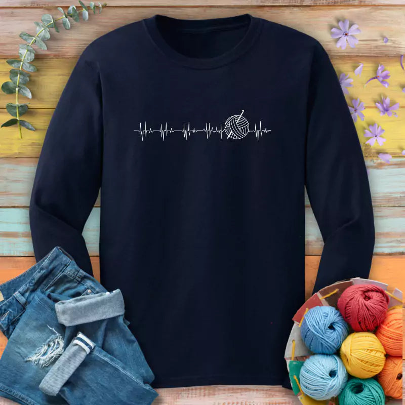 heartbeat long sleeve navy