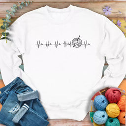 heartbeat sweatshirt white