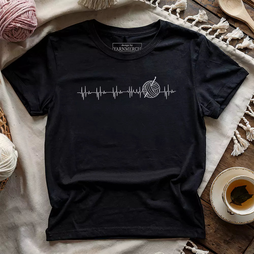 heartbeat t shirt black