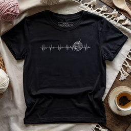 heartbeat t shirt black