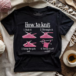 how to knit t shirt black
