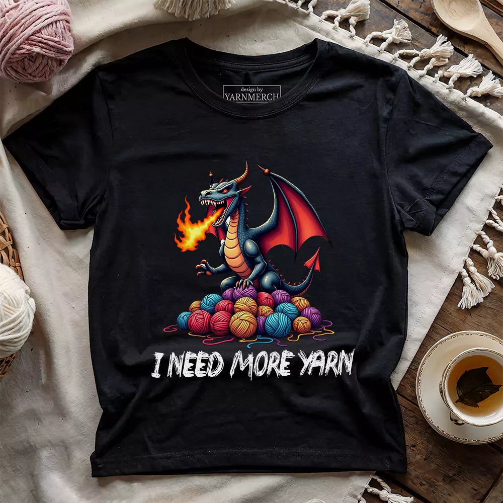 i need more yarn t shirt black