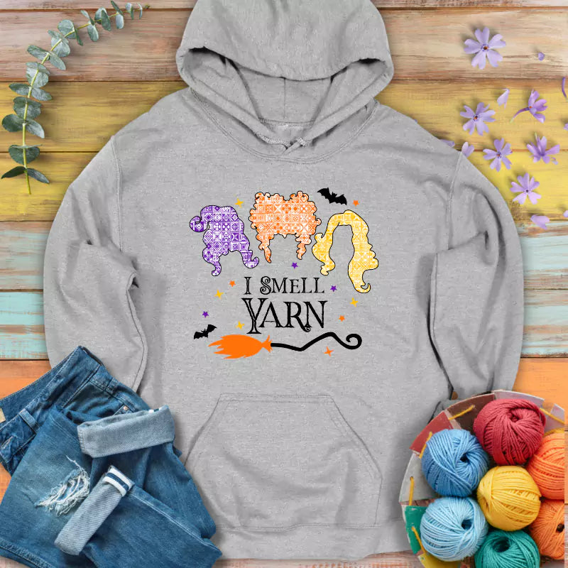 i smell yarn hoodie sport grey