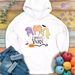i smell yarn hoodie white