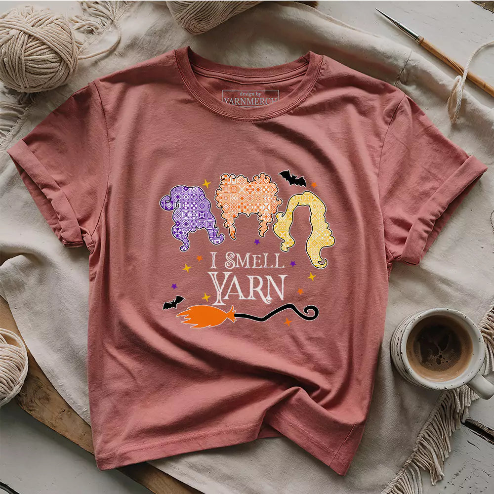 i smell yarn t shirt heather mauve