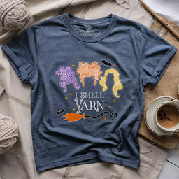i smell yarn t shirt heather navy
