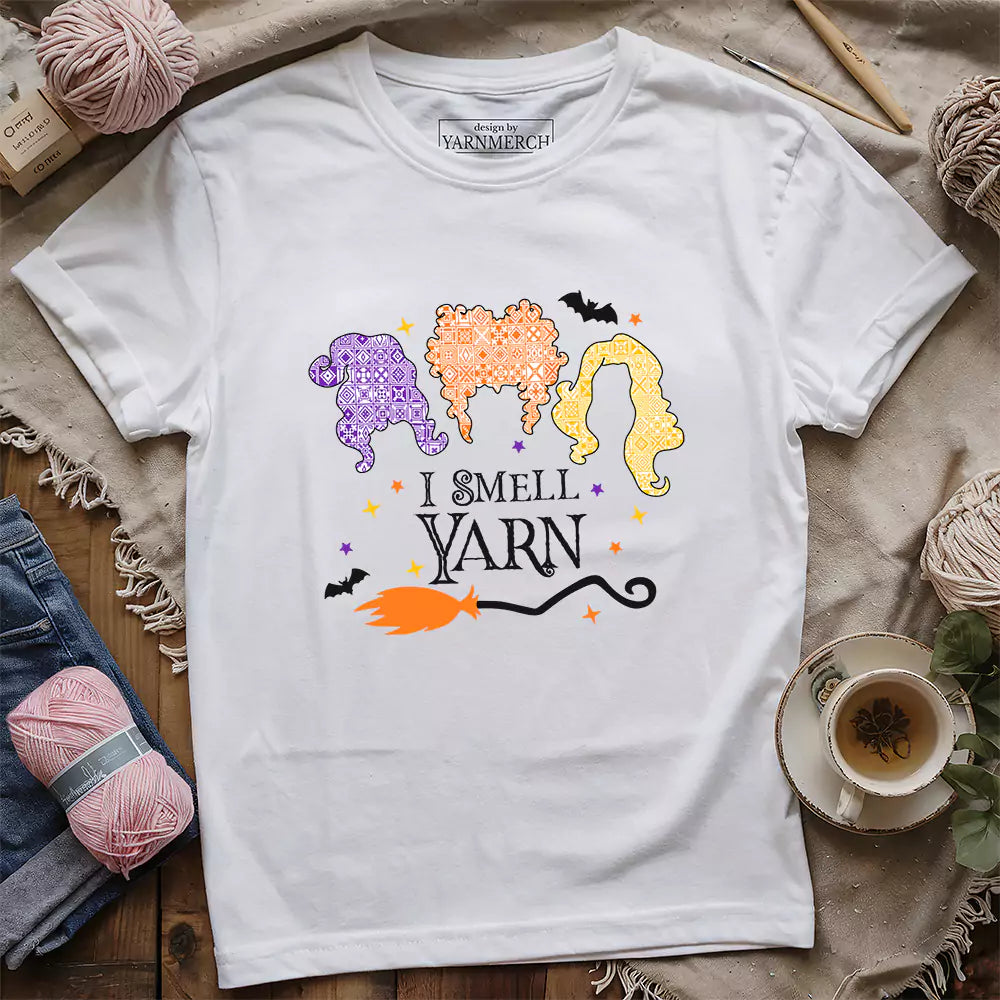 i smell yarn t shirt white