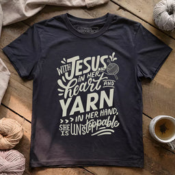 jesus and yarn t shirt dark grey heather