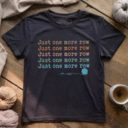 just one more row t shirt dark grey heather