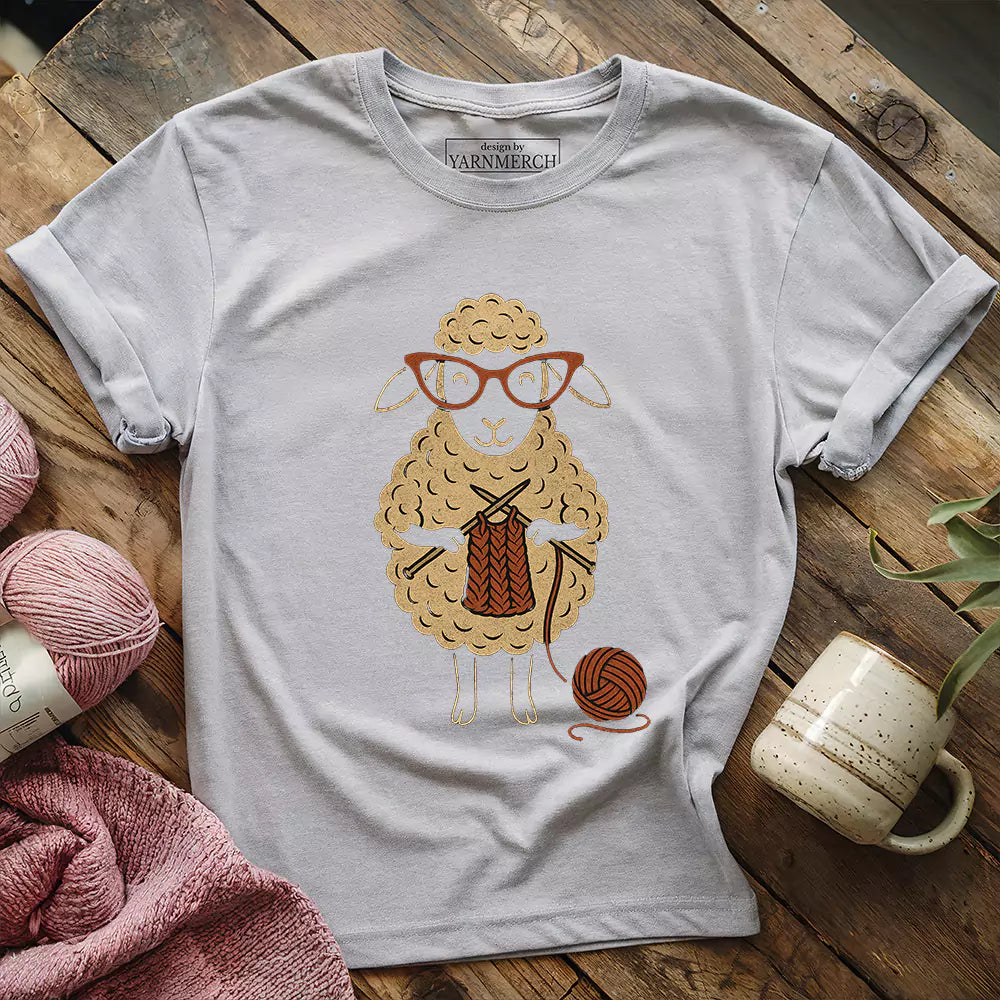 knit happens t shirt athletic heather