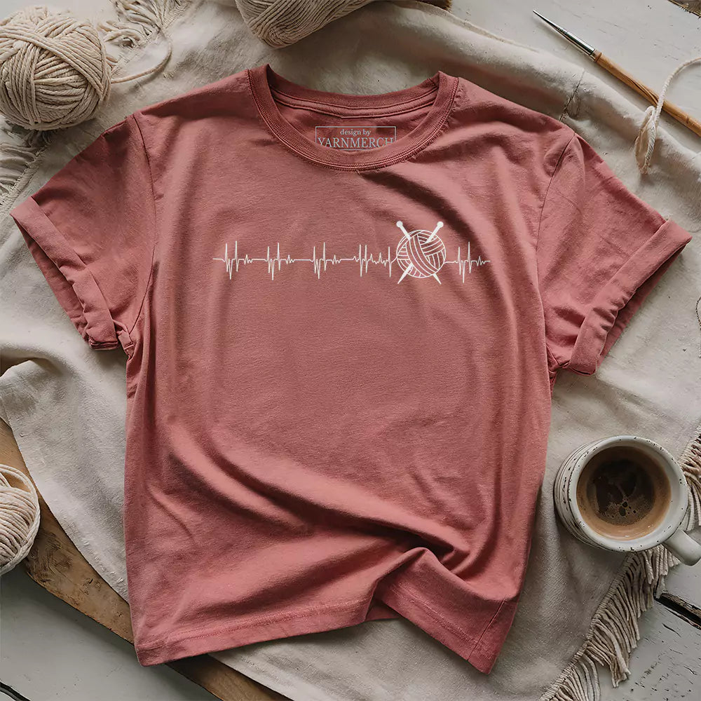 knit heartbeat t shirt heather mauve