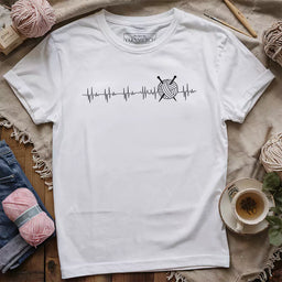 knit heartbeat t shirt white