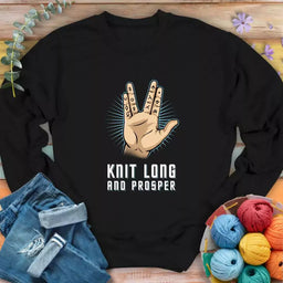 knit long prosper sweatshirt black