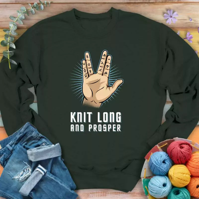 knit long prosper sweatshirt forest