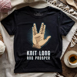 knit long prosper t shirt black