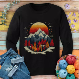knit mountain loong sleeve black
