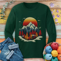 knit mountain loong sleeve forest