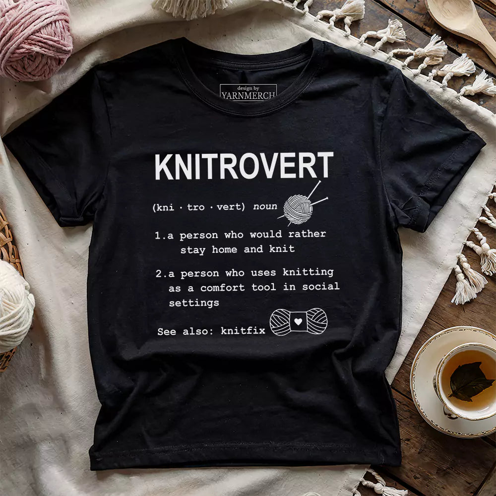 knitrovert t shirt black