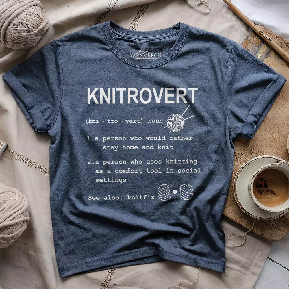 knitrovert t shirt heather navy