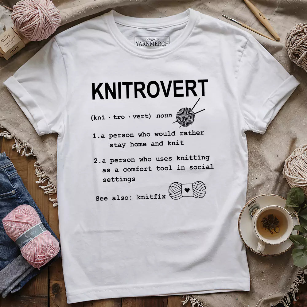 knitrovert t shirt white
