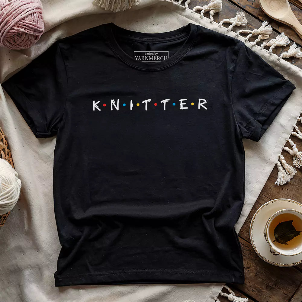 knitter friends t shirt black