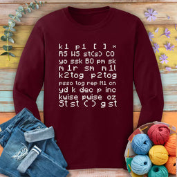 knitting code maroon