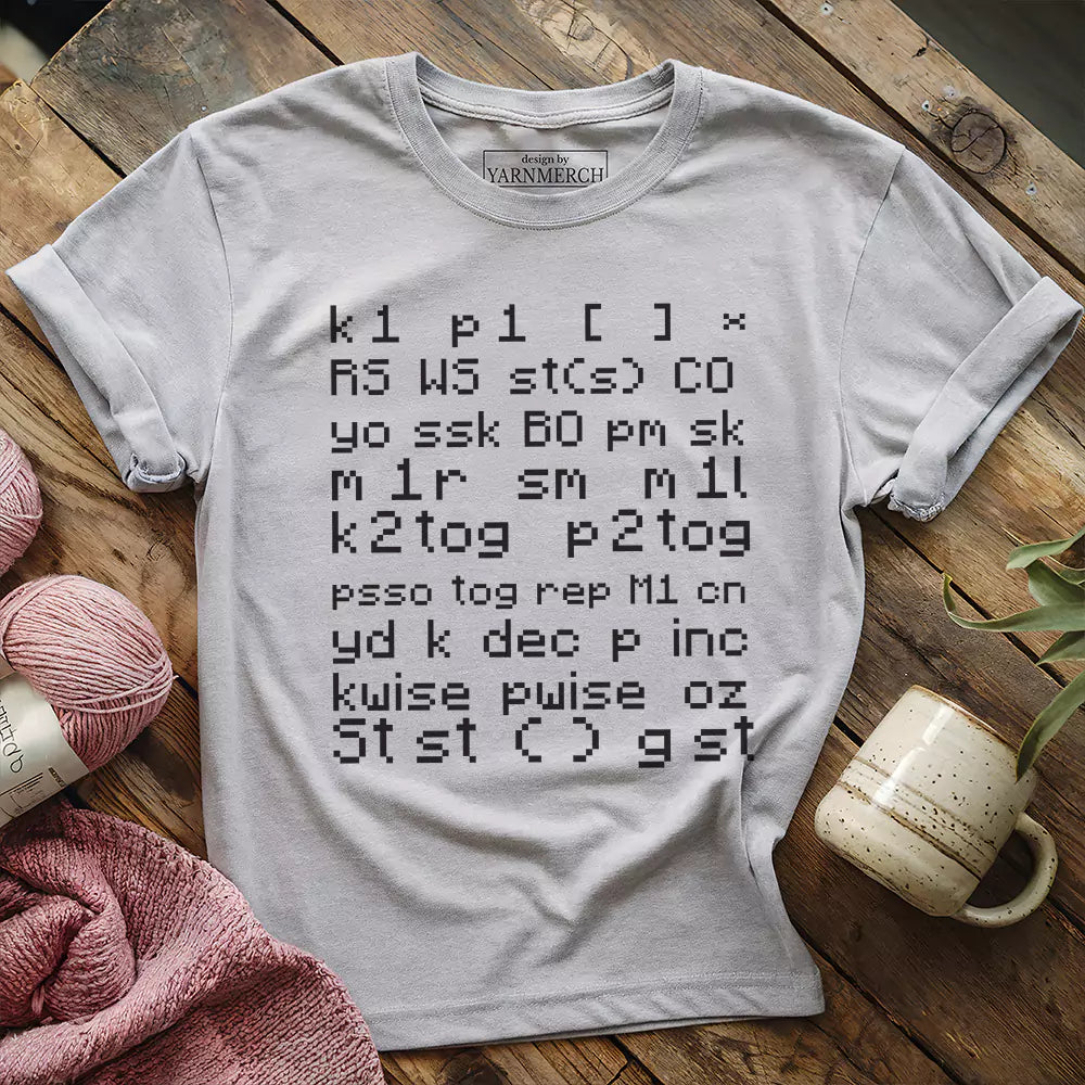 knitting code t shirt athletic heather