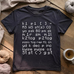 knitting code t shirt dark grey heather