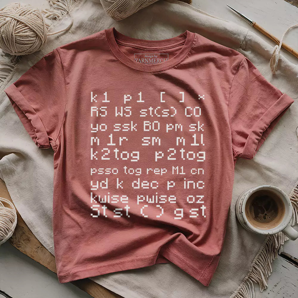 knitting code t shirt heather mauve