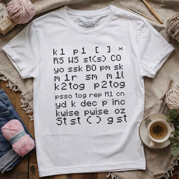knitting code t shirt white